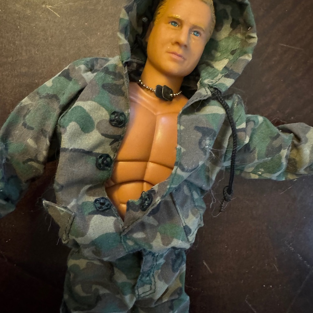 Vintage 1998 Max Steel Camouflage Hooded Action Figure Outfit - GI Joe